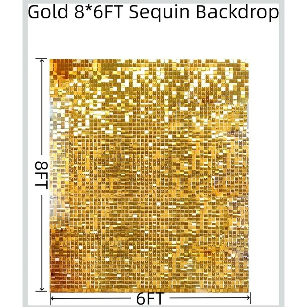 Golden Square Metal Shimmer 8 X 6 Photography Backdrop